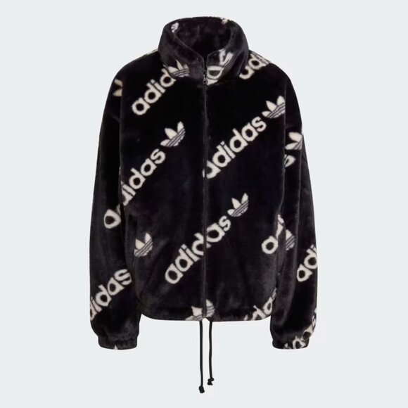 Adidas Faux Fur Jacket, Medium, Like New - Picture 8 of 8